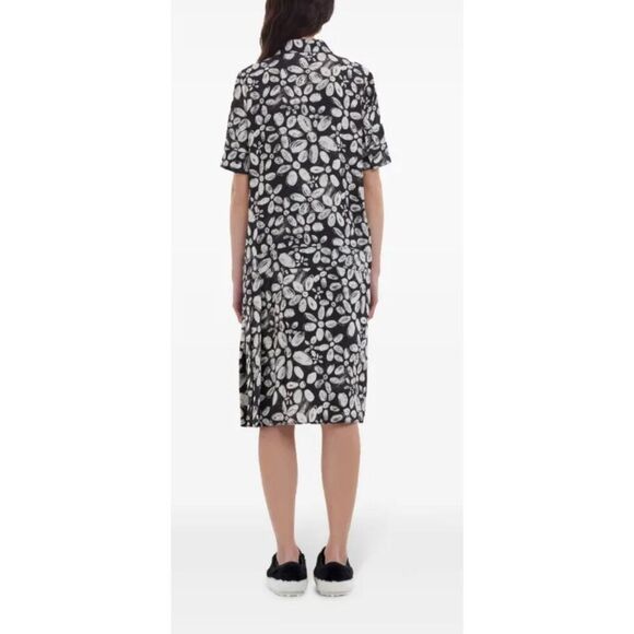 Marni blooming envers midi shirt dress in black & white NWT Size 38/ US 2 - Picture 4 of 12